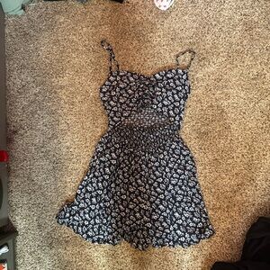 Hollister Navy Blue Floral Jumpsuit